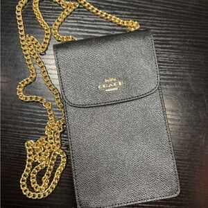Coach Black Phone Crossbody Bag